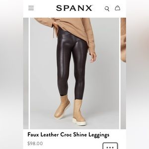 Spanx croc fake leather legging